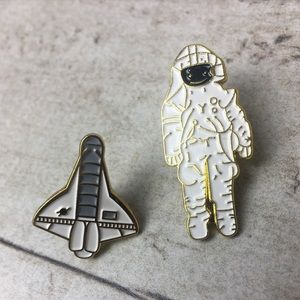 🌙 5 / $30 🌙 Astronaut Spaceship Enamel Pin Set
